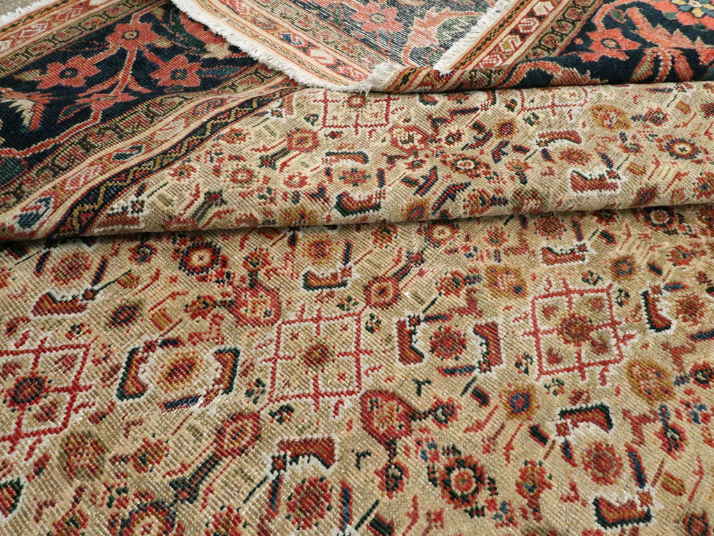 Antique Persian Mahal Large Carpet, No.27563 - Staging