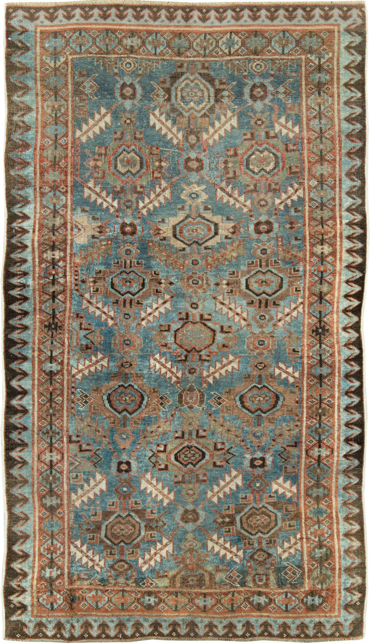 Antique Persian Bidjar Accent Rug, No.27564 - Staging