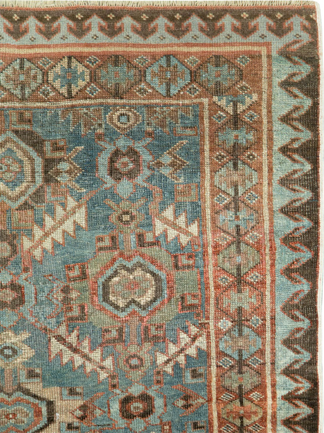 Antique Persian Bidjar Accent Rug, No.27564 - Staging