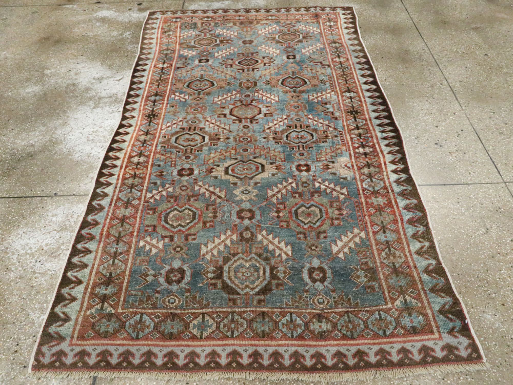 Antique Persian Bidjar Accent Rug, No.27564 - Staging