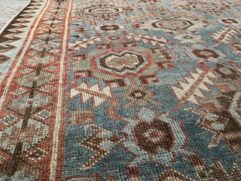 Antique Persian Bidjar Accent Rug, No.27564 - Staging