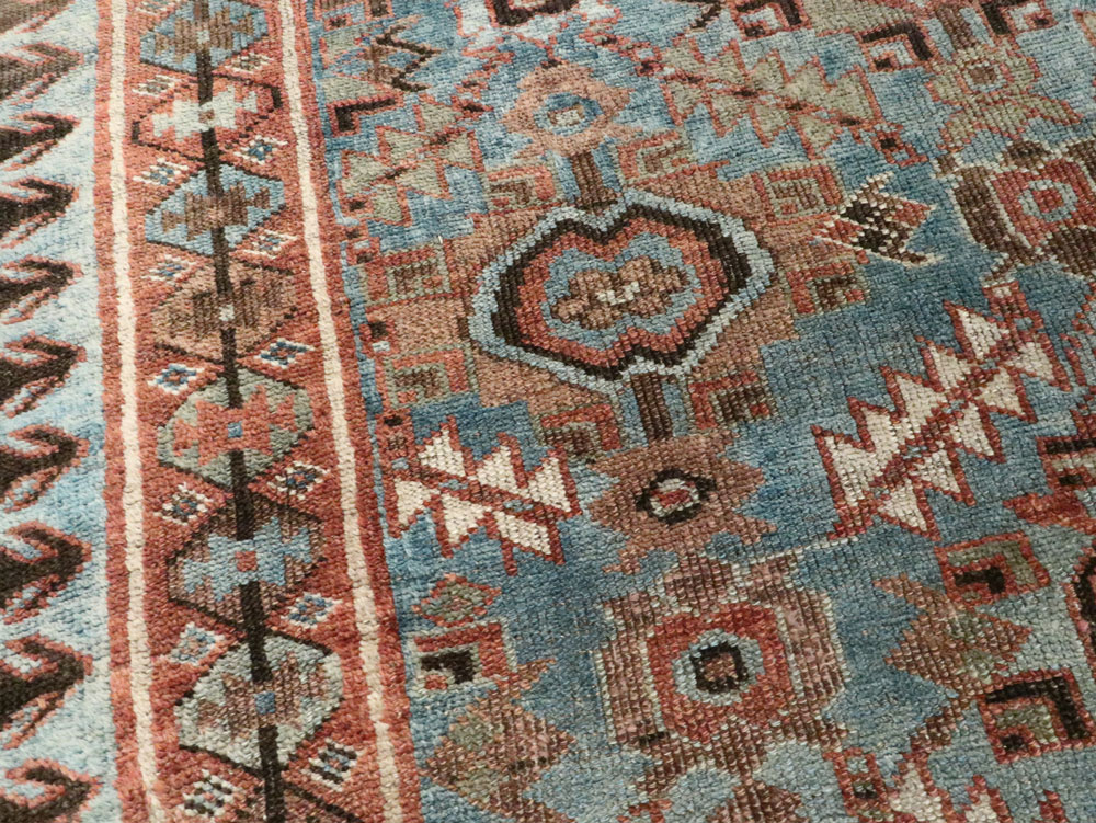 Antique Persian Bidjar Accent Rug, No.27564 - Staging