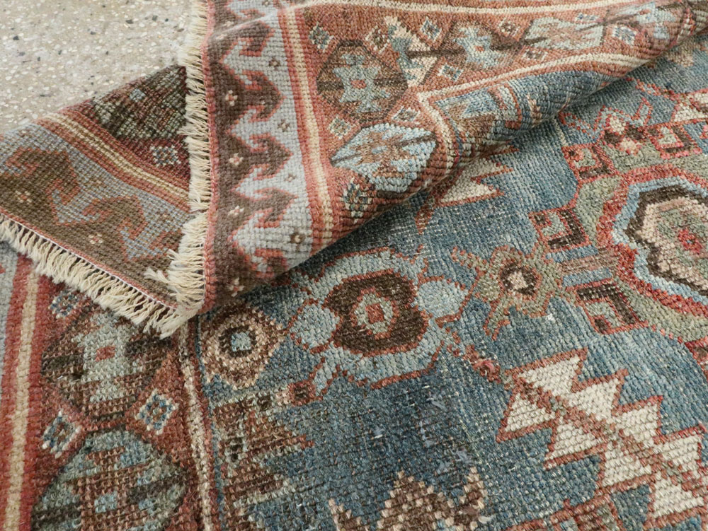 Antique Persian Bidjar Accent Rug, No.27564 - Staging