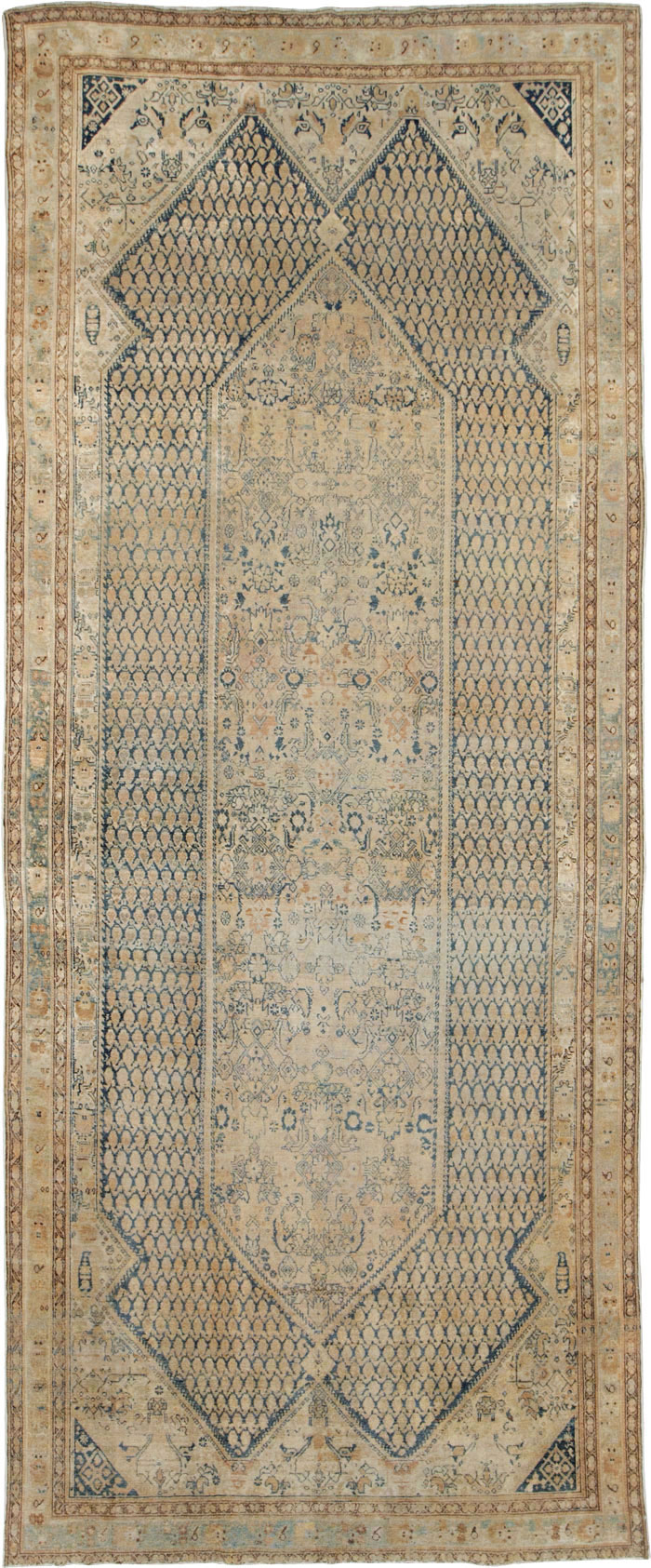Antique Persian Malayer Long Gallery carpet, No.27566 - Staging