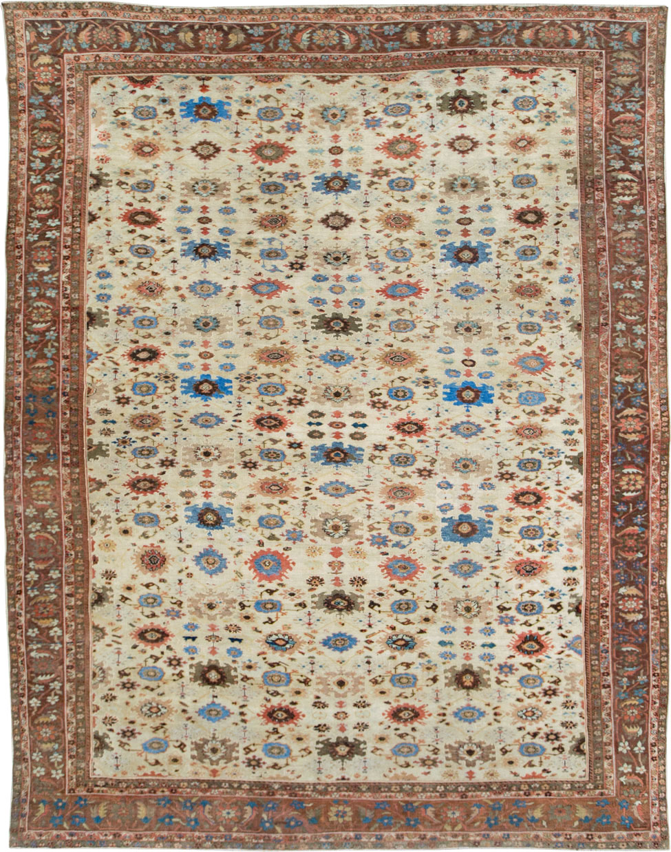 Antique Persian Mahal Large Carpet, No.27567 - Staging