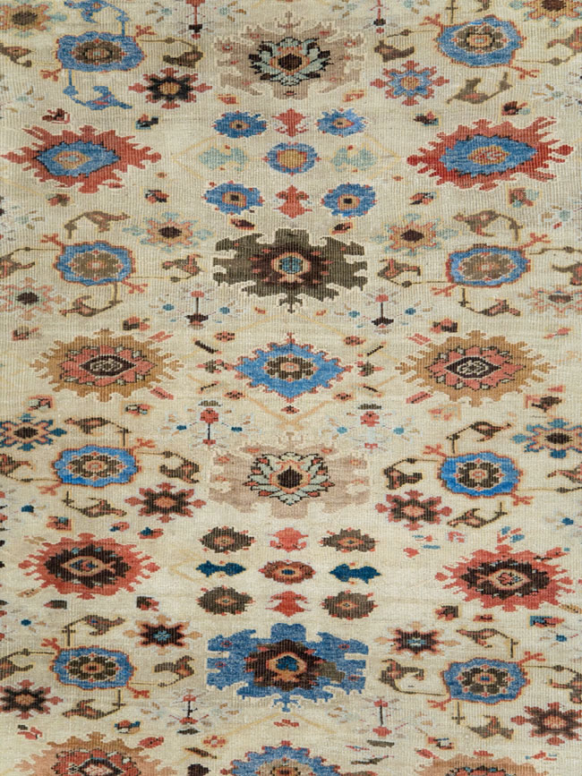 Antique Persian Mahal Large Carpet, No.27567 - Staging