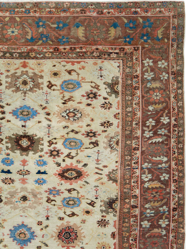 Antique Persian Mahal Large Carpet, No.27567 - Staging