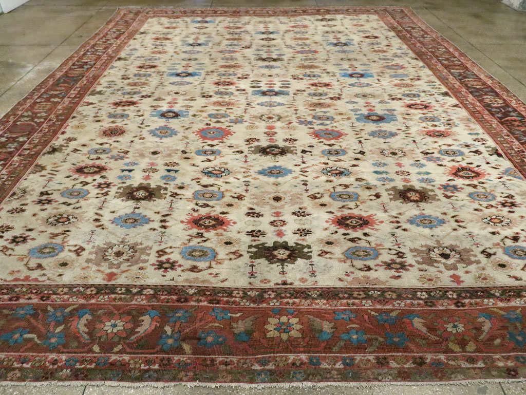 Antique Persian Mahal Large Carpet, No.27567 - Staging
