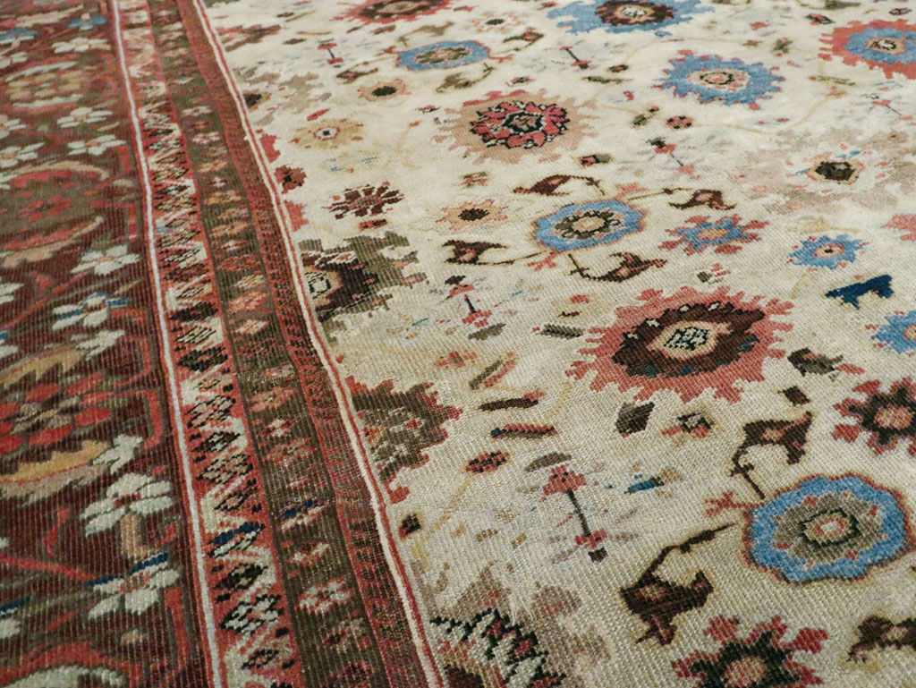 Antique Persian Mahal Large Carpet, No.27567 - Staging