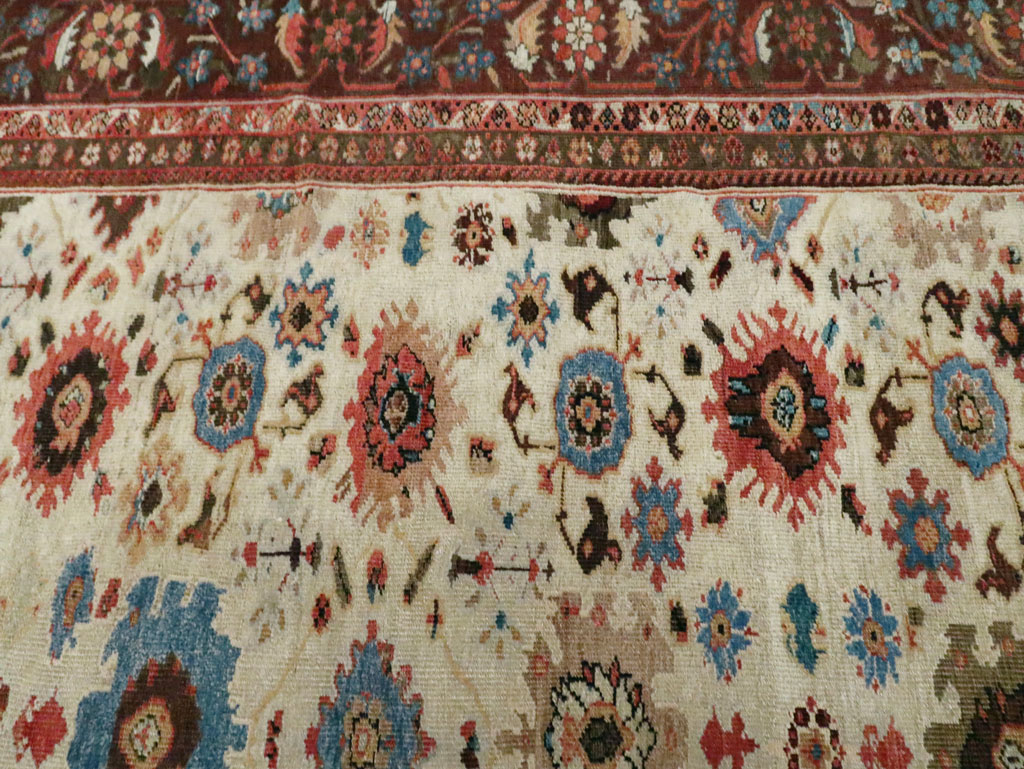 Antique Persian Mahal Large Carpet, No.27567 - Staging