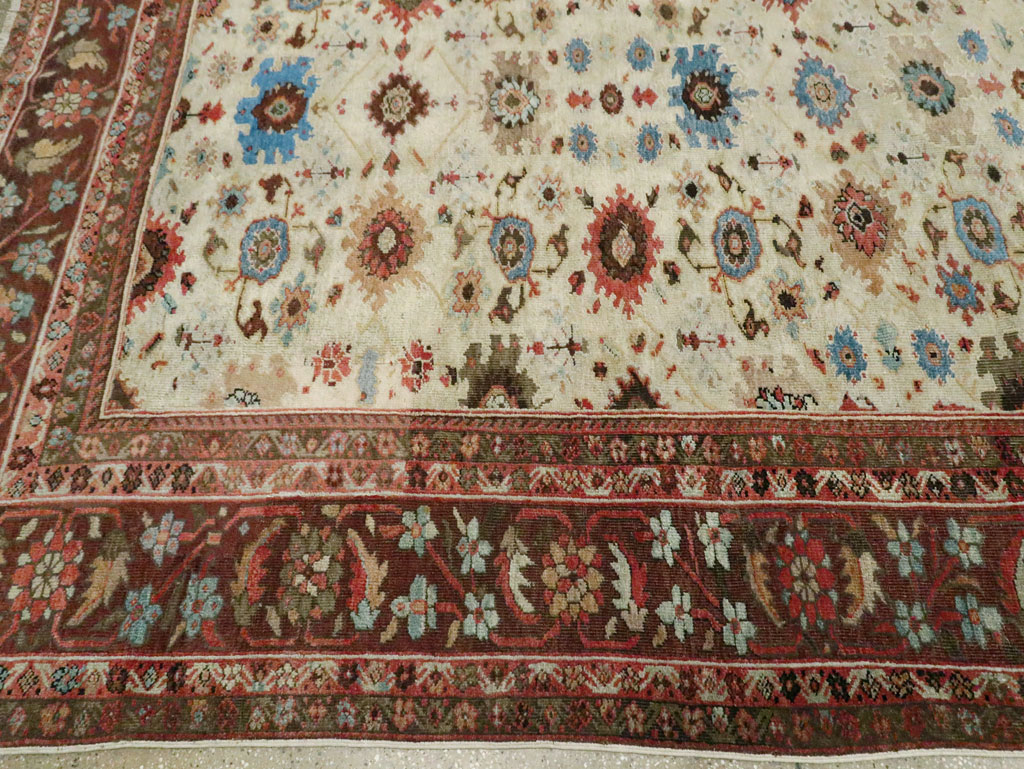 Antique Persian Mahal Large Carpet, No.27567 - Staging