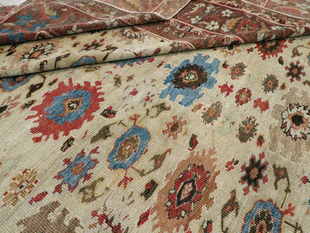 Antique Persian Mahal Large Carpet, No.27567 - Staging