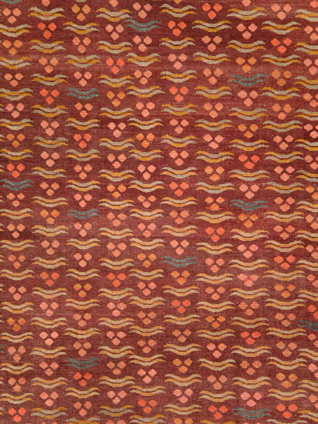 Antique Persian Mahal Room Size Carpet, No.27572 - Staging