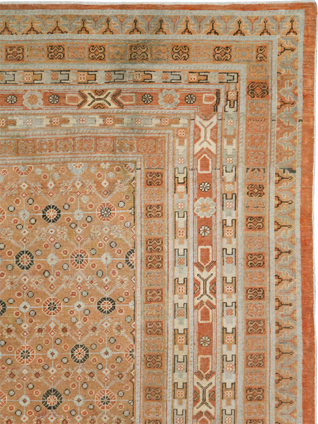 Antique East Turkestan Khotan Gallery Carpet, No.27573 - Staging