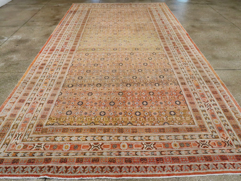 Antique East Turkestan Khotan Gallery Carpet, No.27573 - Staging