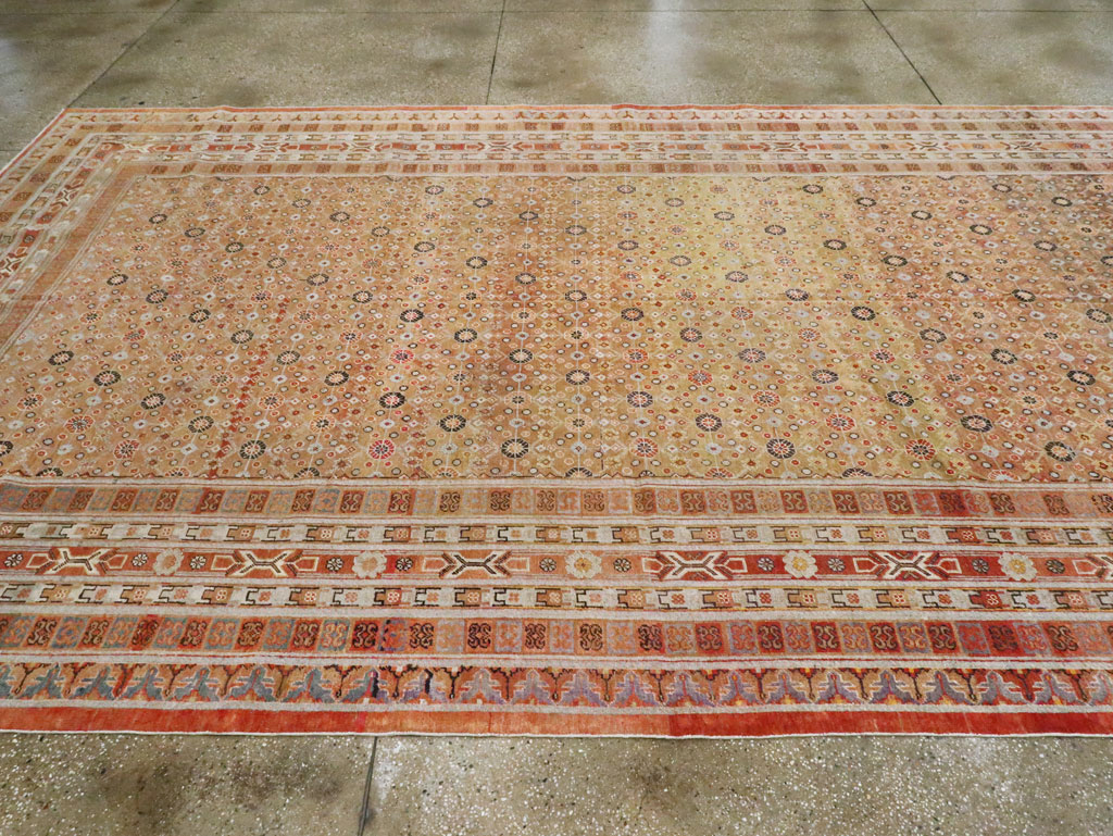Antique East Turkestan Khotan Gallery Carpet, No.27573 - Staging