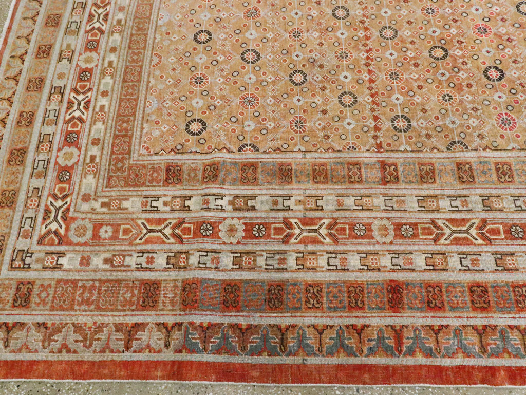 Antique East Turkestan Khotan Gallery Carpet, No.27573 - Staging