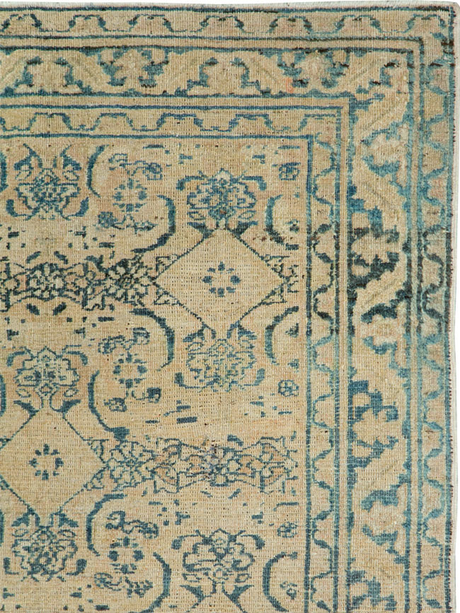 Antique Persian Khorassan Throw Rug, No.27575 - Staging