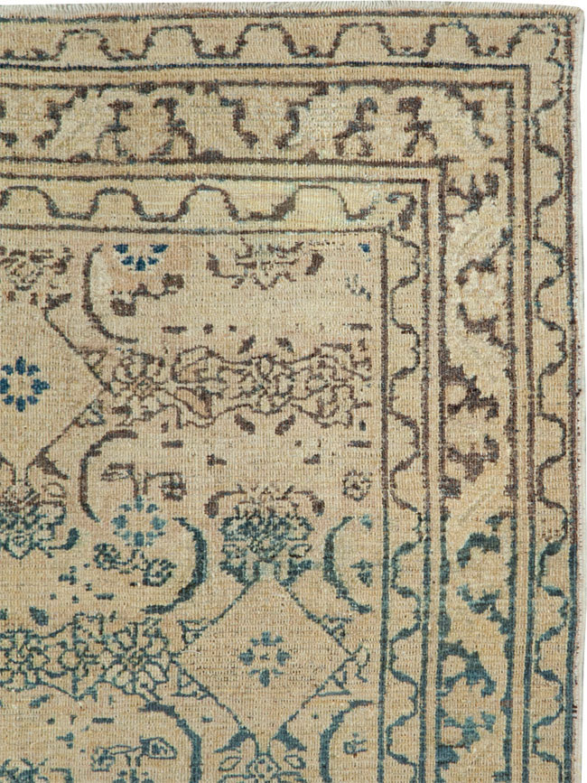 Antique Persian Khorassan Throw Rug, No.27575 - Staging