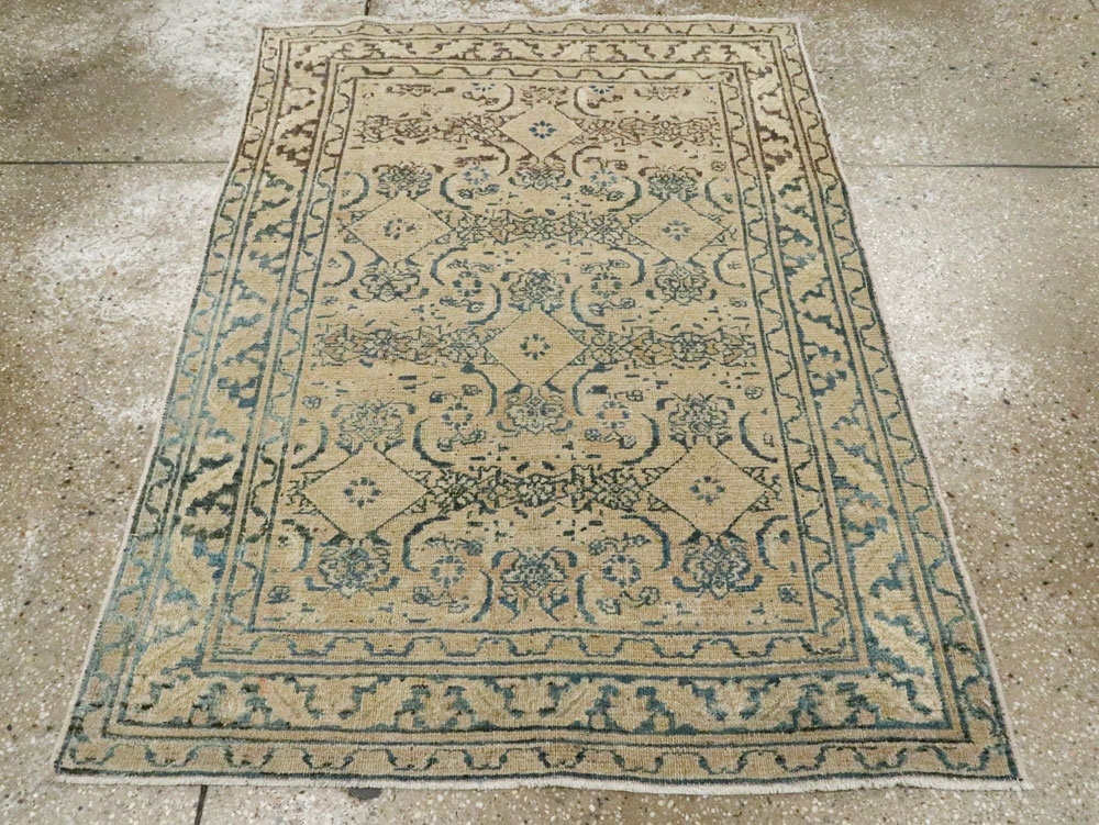 Antique Persian Khorassan Throw Rug, No.27575 - Staging