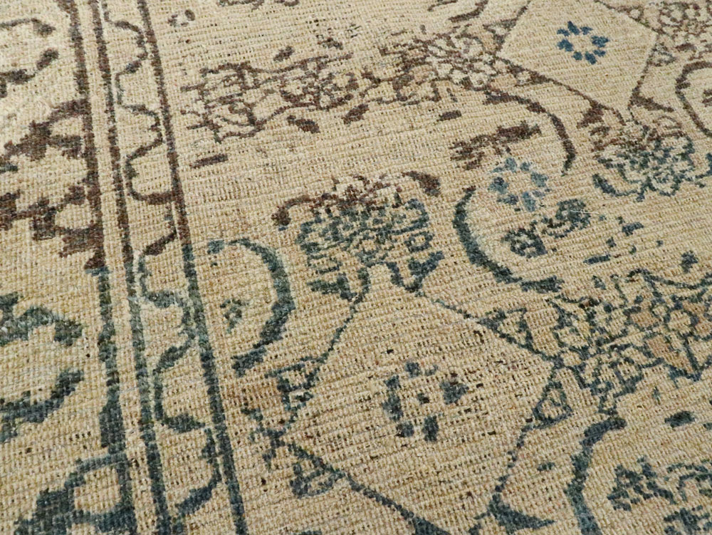 Antique Persian Khorassan Throw Rug, No.27575 - Staging