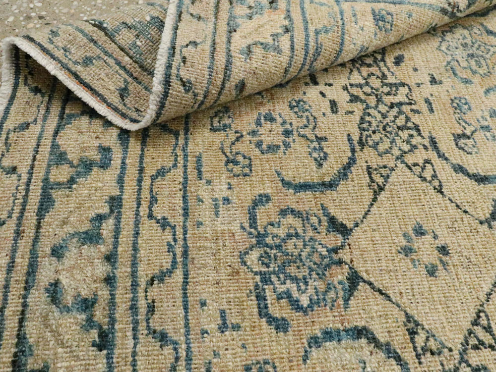 Antique Persian Khorassan Throw Rug, No.27575 - Staging