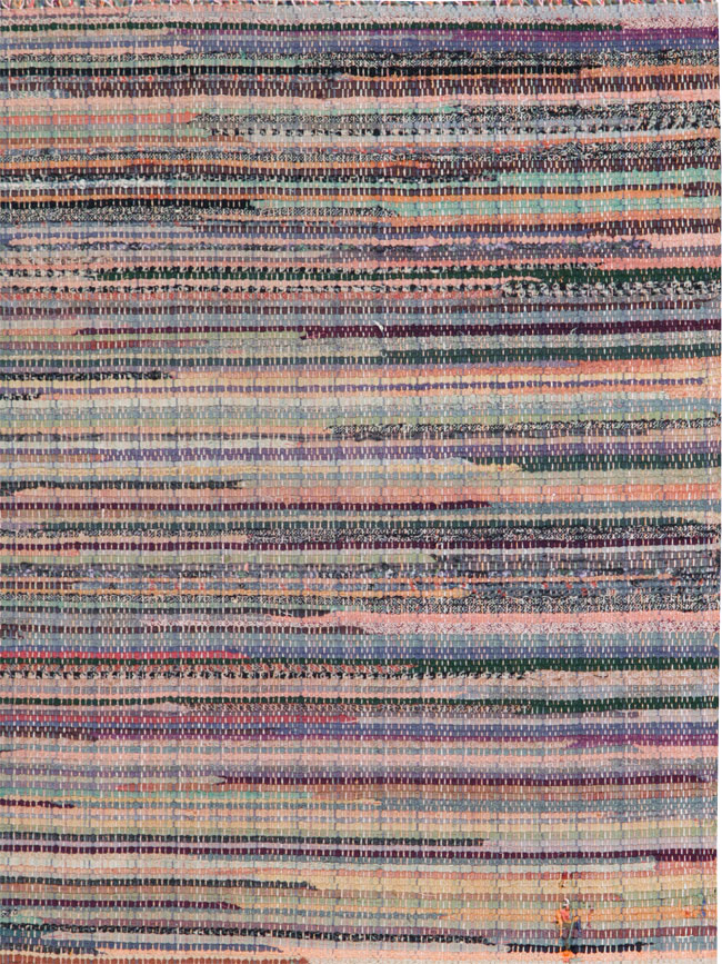 Small Vintage American Rag Rug (Pair: 1 of 2), No.27584 - Staging