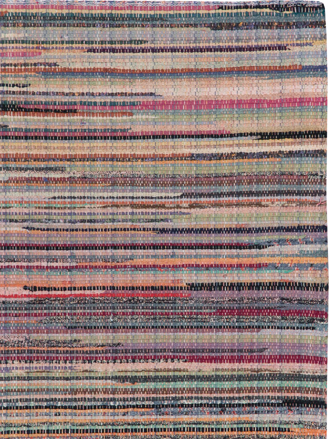 Small Vintage American Rag Rug (Pair: 1 of 2), No.27584 - Staging