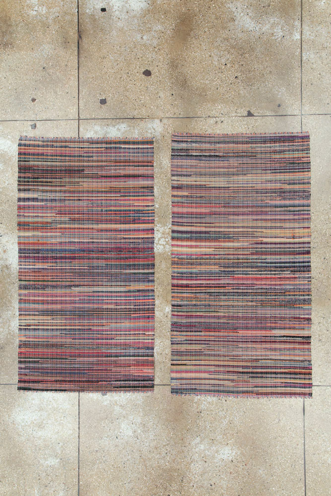 Small Vintage American Rag Rug (Pair: 1 of 2), No.27584 - Staging