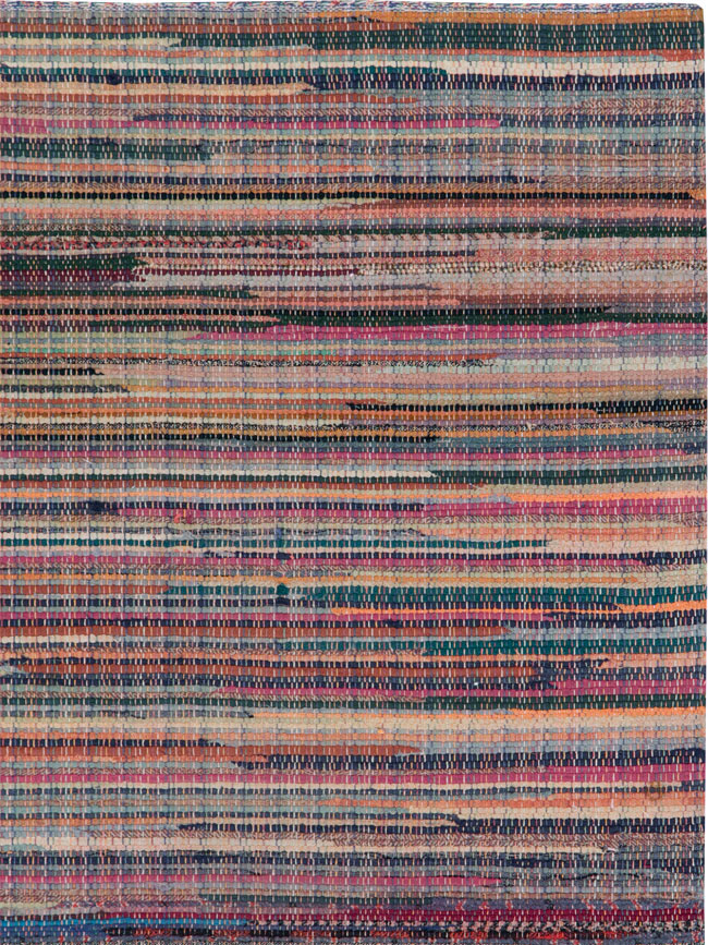 Small Vintage American Rag Rug (Pair: 2 of 2), No.27585 - Staging