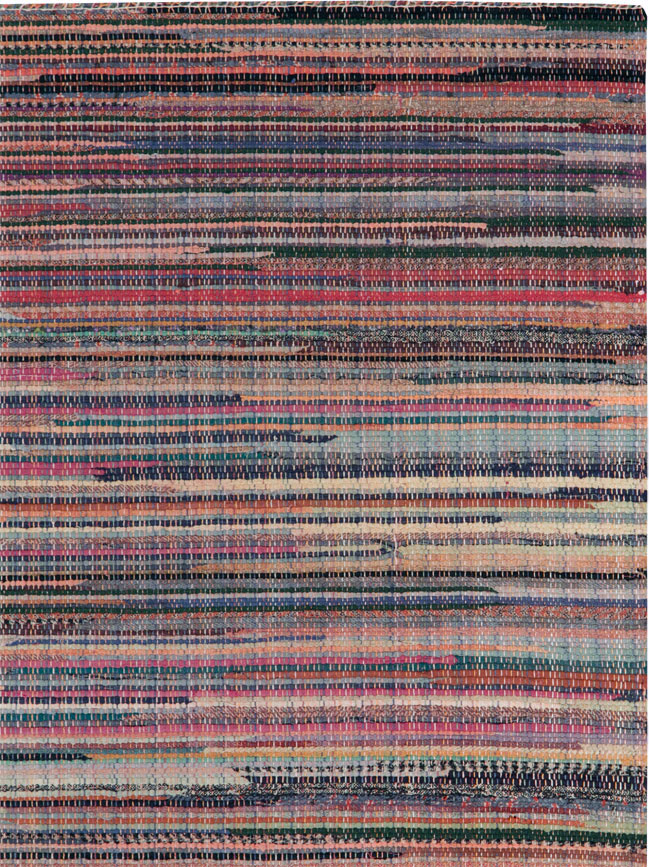 Small Vintage American Rag Rug (Pair: 2 of 2), No.27585 - Staging