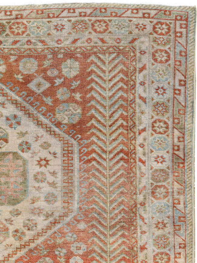Vintage Persian Malayer Rug, No.27586 - Staging