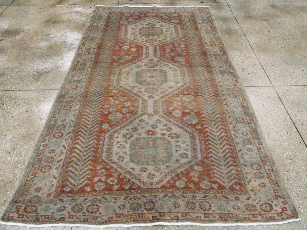 Vintage Persian Malayer Rug, No.27586 - Staging