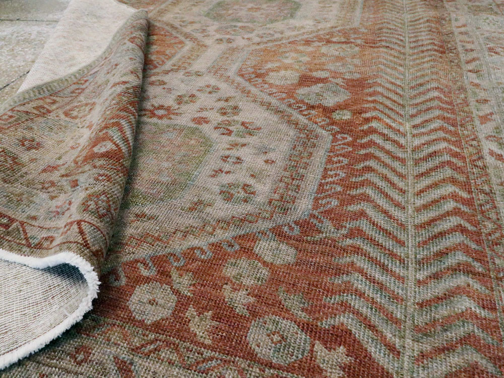 Vintage Persian Malayer Rug, No.27586 - Staging