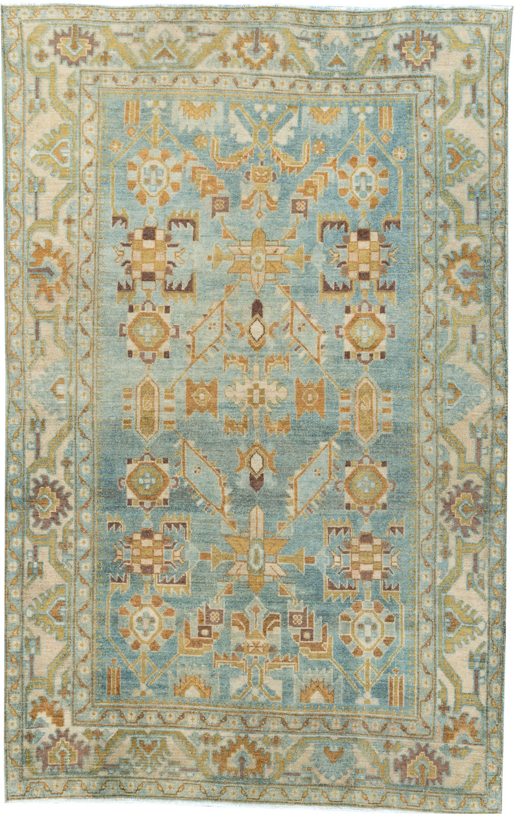 Vintage Persian Malayer Accent Rug, No.27587 - Staging