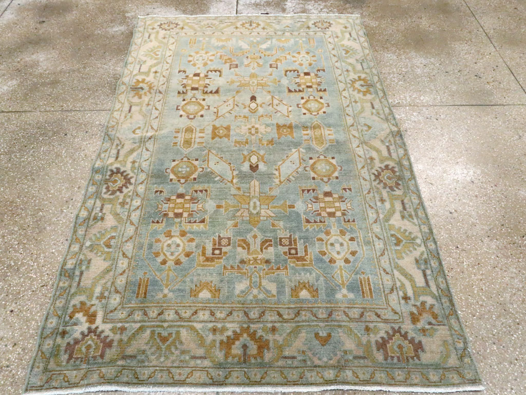 Vintage Persian Malayer Accent Rug, No.27587 - Staging