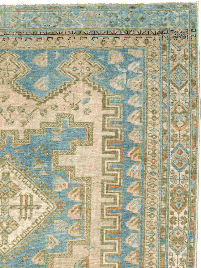 Vintage Persian Afshar Accent Rug, No.27588 - Staging