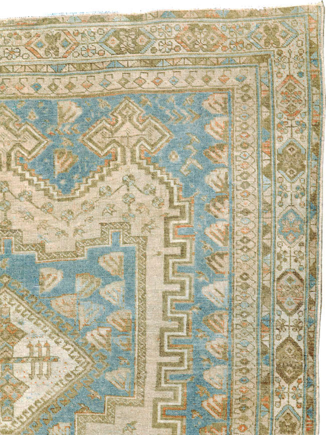 Vintage Persian Afshar Accent Rug, No.27588 - Staging