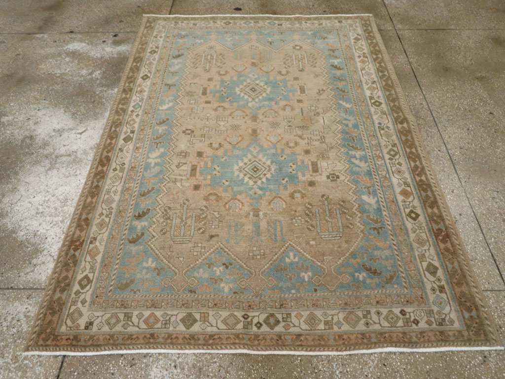 Vintage Persian Afshar Rug, No.27589 - Staging