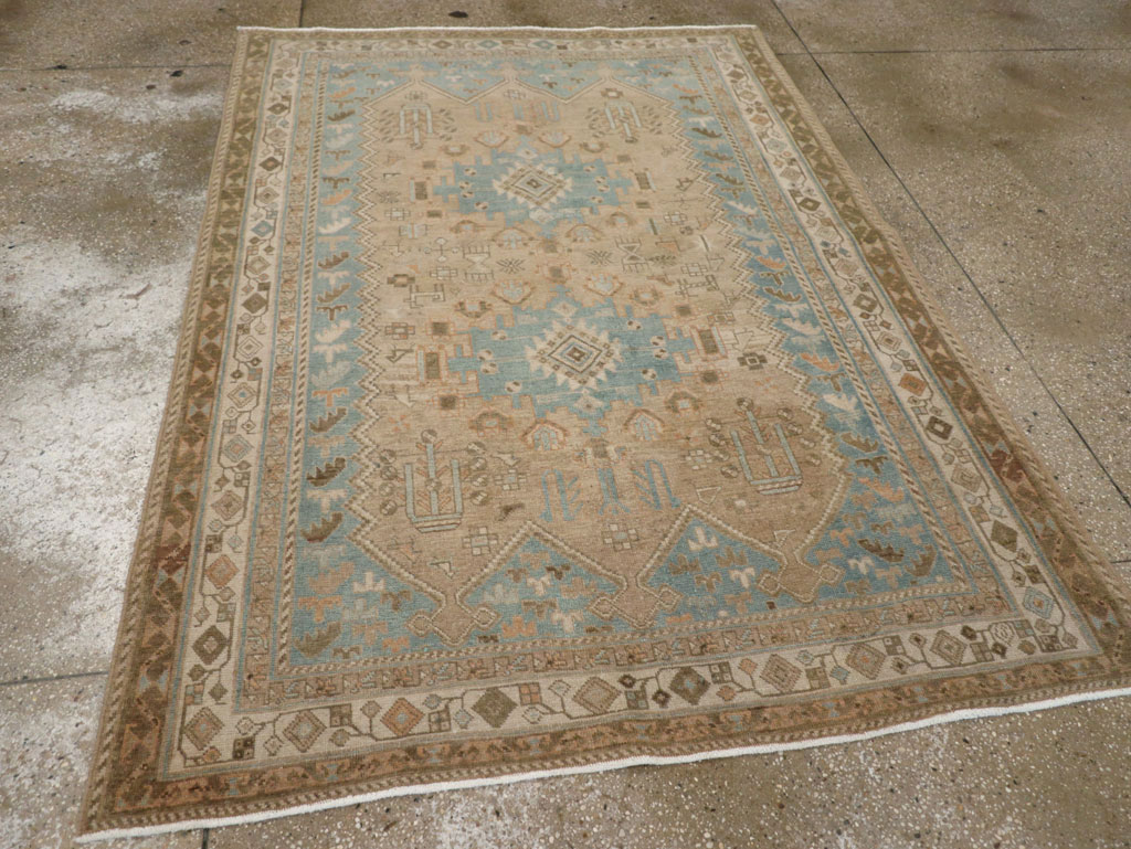 Vintage Persian Afshar Rug, No.27589 - Staging