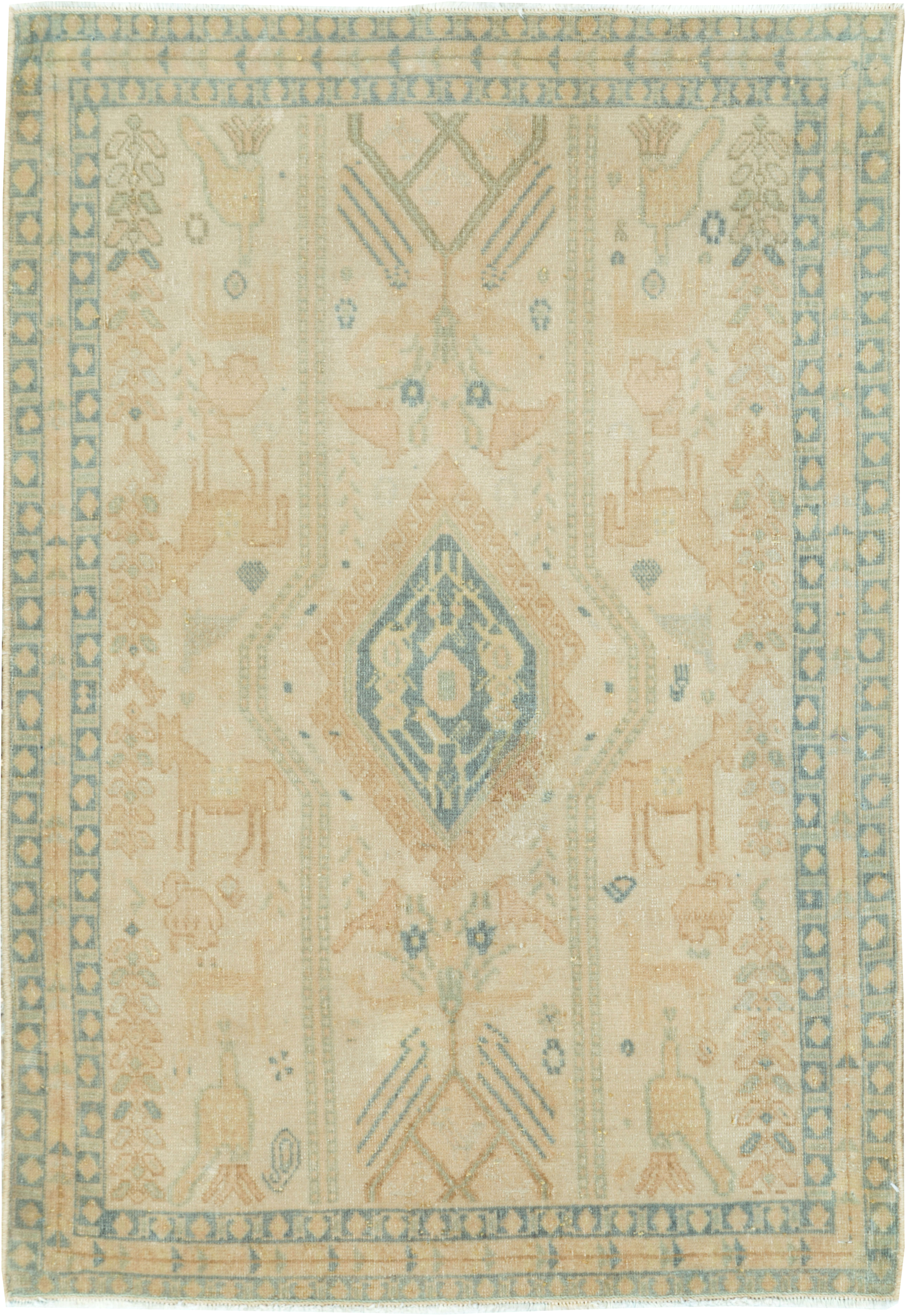 Vintage Persian Afshar Rug, No.27590 - Staging