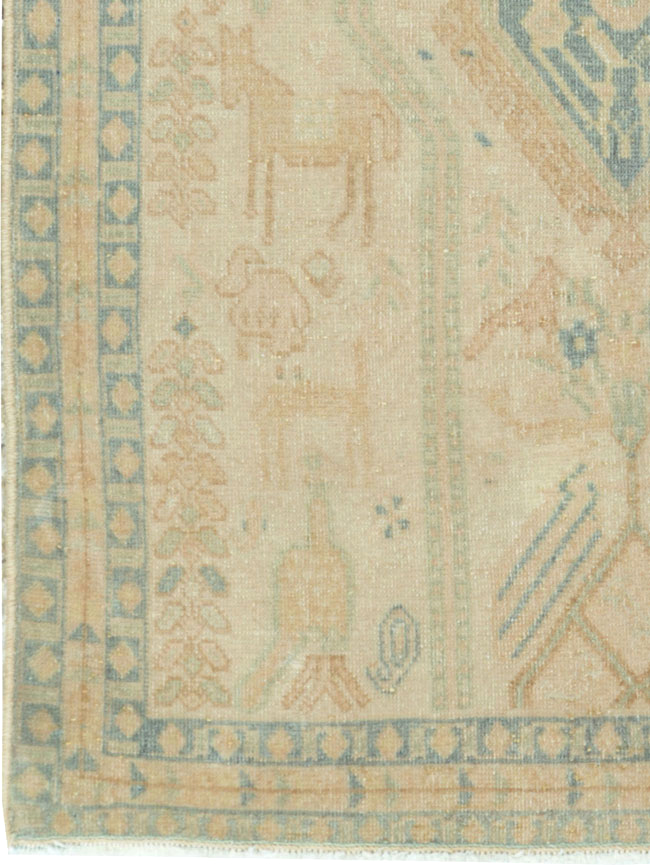 Vintage Persian Afshar Rug, No.27590 - Staging