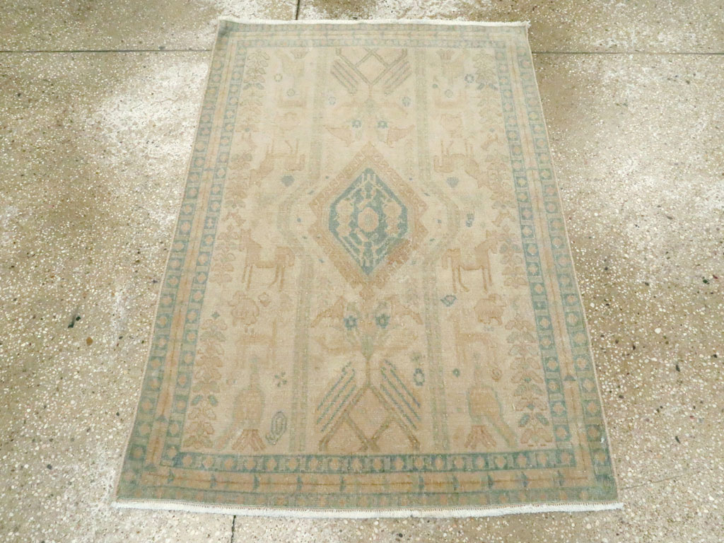 Vintage Persian Afshar Rug, No.27590 - Staging