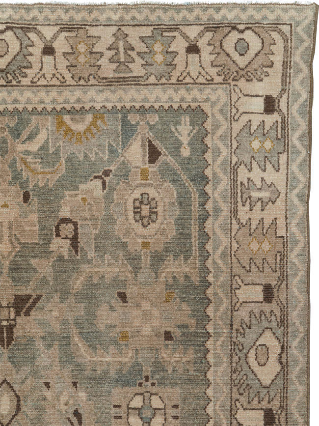 Vintage Persian Malayer Accent Rug, No.27591 - Staging