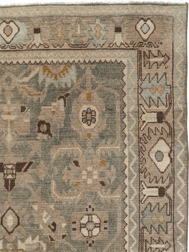 Vintage Persian Malayer Accent Rug, No.27591 - Staging