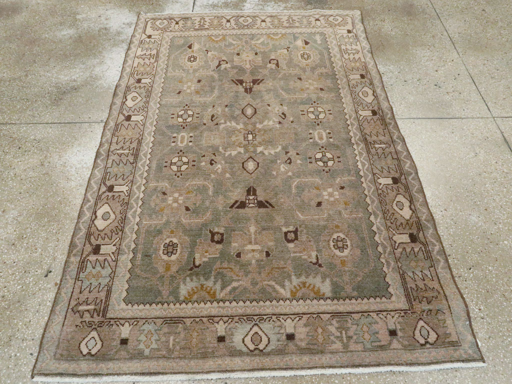 Vintage Persian Malayer Accent Rug, No.27591 - Staging