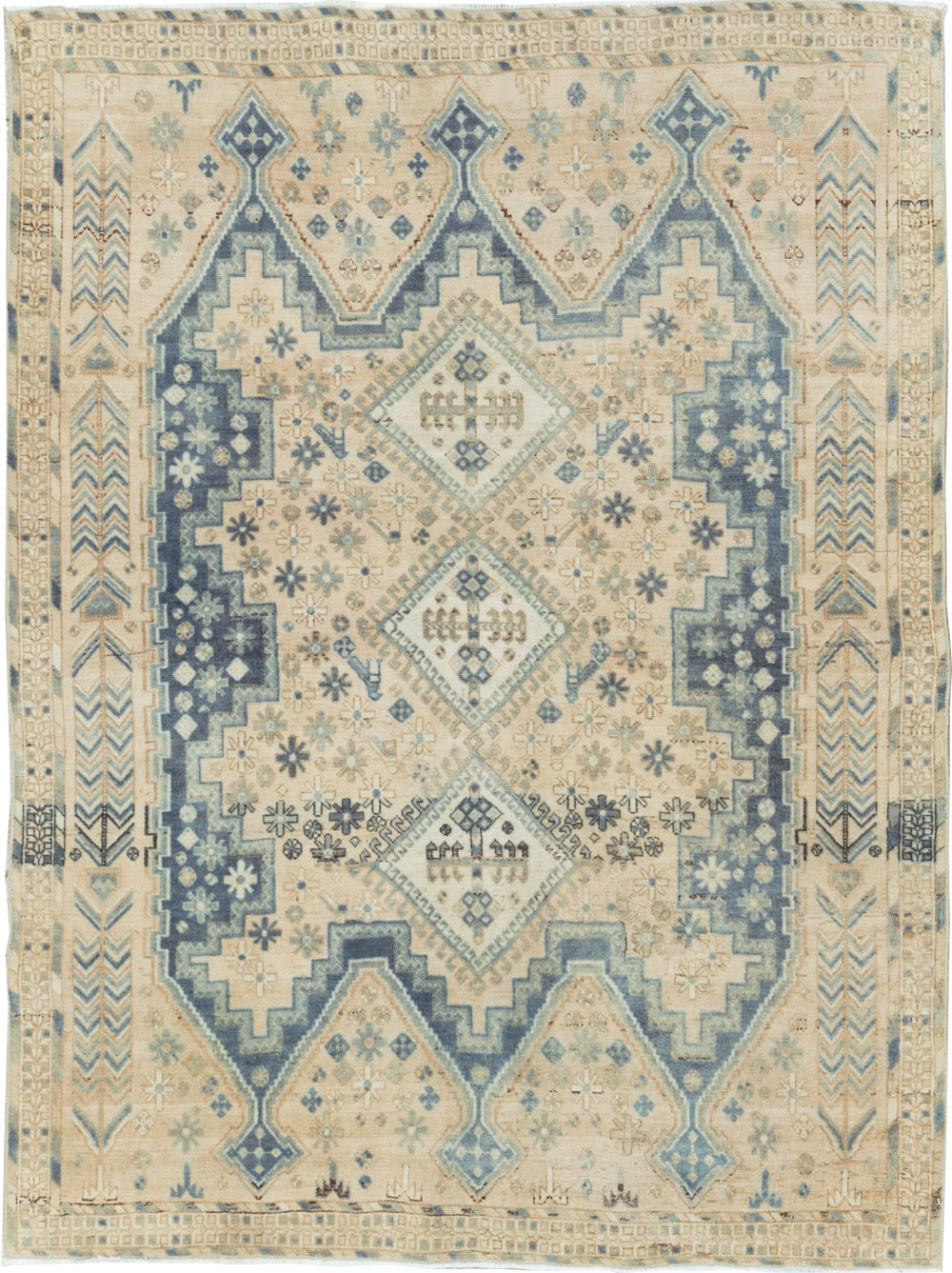 Vintage Persian Afshar Rug, No.27592 - Staging