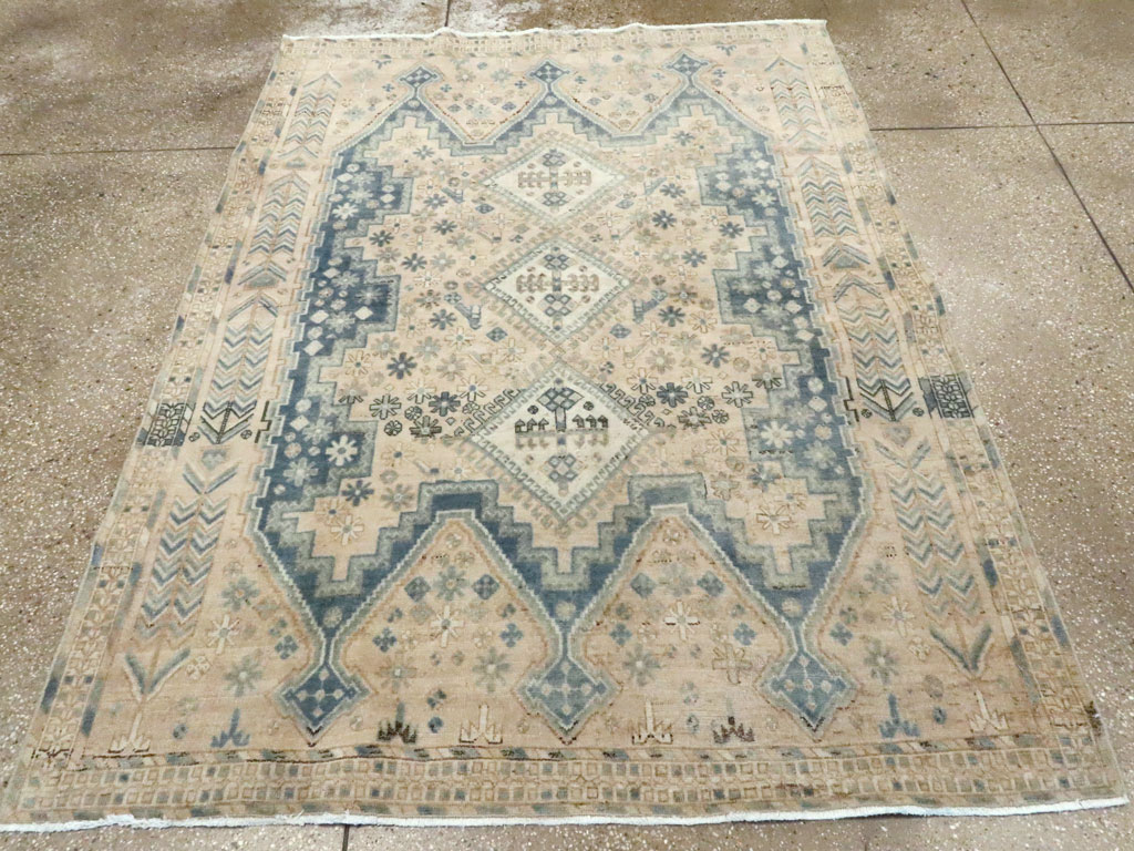 Vintage Persian Afshar Rug, No.27592 - Staging