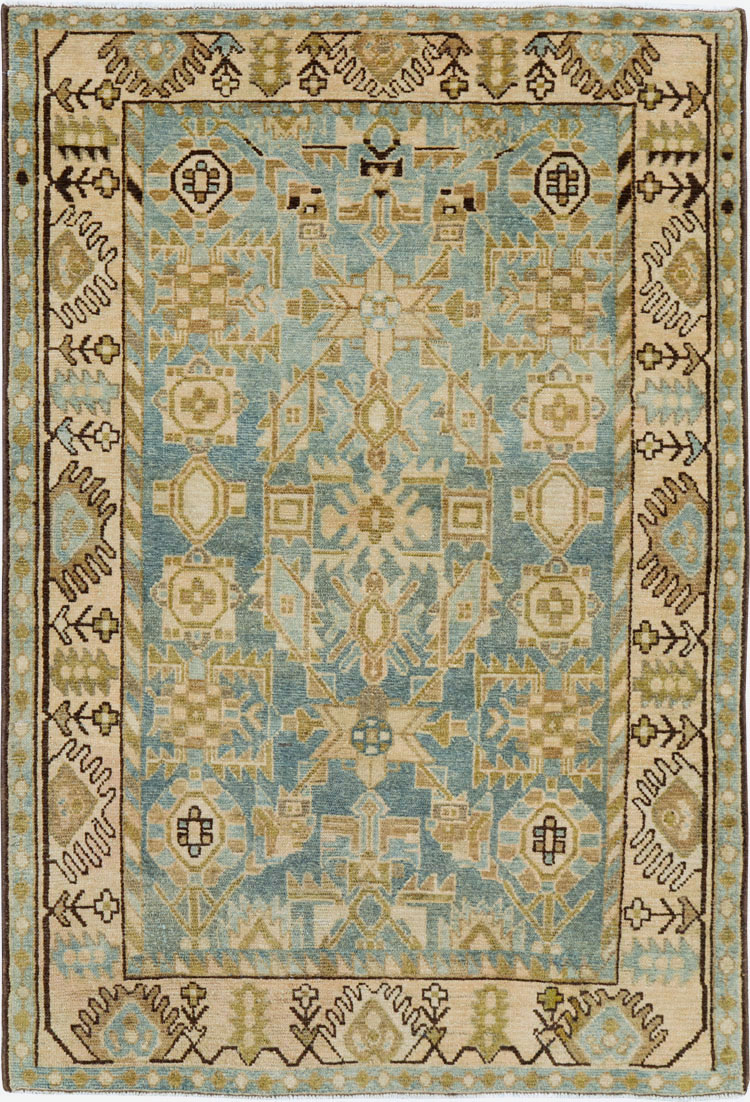 Vintage Persian Malayer Rug, No.27597 - Staging