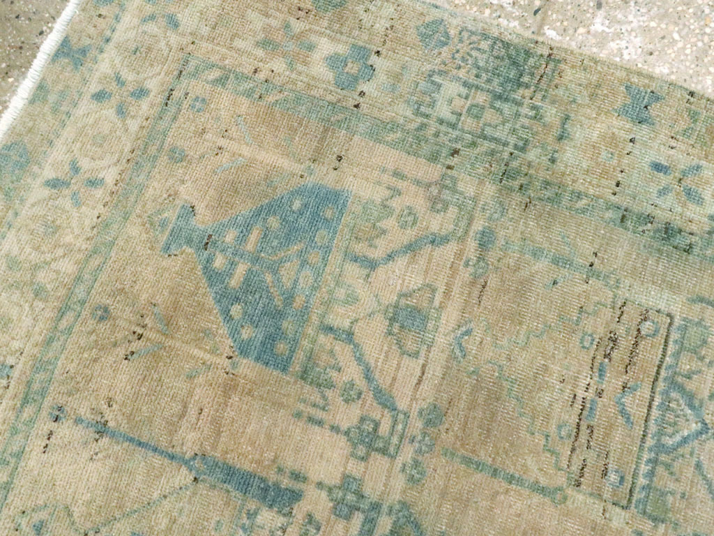 Vintage Persian Afshar Throw Rug, No.27600 - Staging